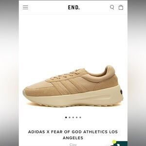 Adidas X Fear of God Athletic Los Angeles Sneakers Clay UK 4.5 women’s/youth 6